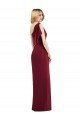 Affordable One Shoulder Chiffon Bridesmaid Dress with Draped Front Slit UK