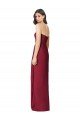 Affordable Side Front Slit Draped Strapless Chiffon Bridesmaid Dress UK