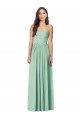 Affordable Draped Sweetheart Strapless Long Chiffon Bridesmaid Dress UK