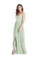 Affordable Criss Cross Strap Backless Maxi Long Chiffon Bridesmaid Dress UK