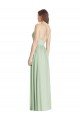 Affordable Criss Cross Strap Backless Maxi Long Chiffon Bridesmaid Dress UK