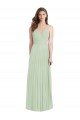 Affordable Ruffled Strap Cutout Wrap Maxi Chiffon Bridesmaid Dress UK