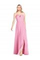 Affordable Strapless Notch Chiffon Maxi Bridesmaid Dress UK