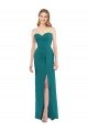 Affordable Sweetheart Neckline Lux Chiffon Bridesmaid Dress with Side Slit UK