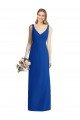 Affordable Sleeveless V-Back Long Trumpet Chiffon Bridesmaid Dress UK