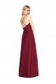 Affordable Criss Cross Back A-Line Chiffon Maxi Bridesmaid Dress UK