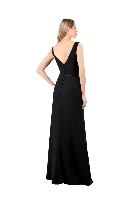 Affordable V-Neckline Chiffon Bridesmaid Dress / Prom Dress with Draped Bodice UK