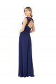 Affordable Embroidered Keyhole Back Chiffon Bridesmaid Dress UK