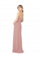 Affordable Draped Strapless Sheath Long Chiffon Bridesmaid Dress UK