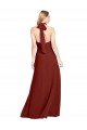 Affordable Slim High Neck Halter Fitted Open Back Chiffon Bridesmaid Dress / Prom Dress UK