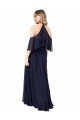 Affordable Halter Neck Cold Shoulder Flutter Sleeves Bridesmaid Dress UK