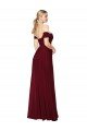 Affordable Shirred Sweetheat Neckline Off the Shoulder Long Chiffon Bridesmaid Dress / Formal Prom Dress UK