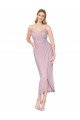 Affordable Short Knee Length Chiffon Wrap Bridesmaid Dress / Cocktail Prom Dress with Straps UK