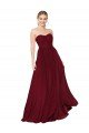 Affordable Draped Strapless Long A-Line Chiffon Bridesmaid Dress / Formal Prom Dress UK