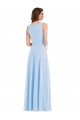 Affordable Deep V-Neck Chiffon Maxi Bridesmaid Dress UK