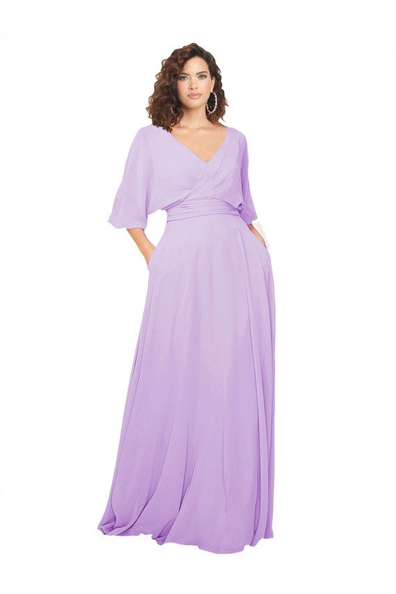 Affordable Chiffon Bridesmaid Dress with Ruched Waist UK