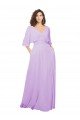 Affordable Chiffon Bridesmaid Dress with Ruched Waist UK