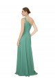 Affordable One Shoulder Asymmetric Chiffon Bridesmaid Dress with Pockets UK
