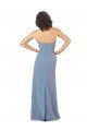 Affordable Simple Strapless Chiffon Bridesmaid Dress with Rounded Neckline UK