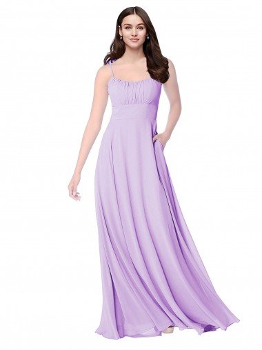 Affordable Chiffon A-Line Chiffon Bridesmaids Dress with Ruched Bodice UK