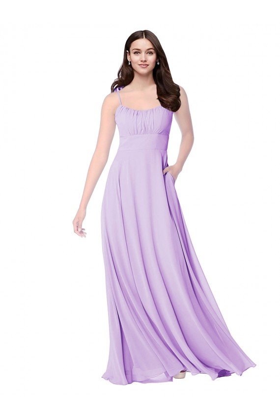 Affordable Chiffon A-Line Chiffon Bridesmaids Dress with Ruched Bodice UK