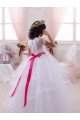 Affordable Ivory Ball Gown Sweetheart Floor Length Flower Girl Dress UK