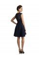 Affordable Short V-Neck Lace Cocktail Bridesmaid Dress with Illusion Back UK