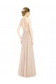 Affordable High Halter Neck Illusion Lace Bridesmaid Dress / Prom Dress with Chiffon Skirt and Keyhole Back UK