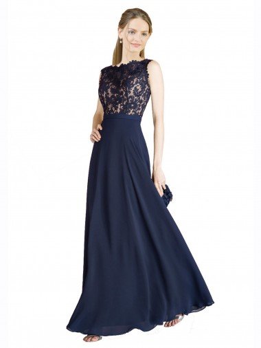 Affordable Bateaux Neckline A-Line Lace Bridesmaid Dress / Prom Dress with Top Nude Layer UK