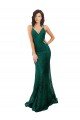 Affordable Black Tie Sleek Fishtail Shaped Long Lace Bridesmaid Dress / Prom Dress UK