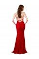 Affordable Low Back V-Neckline Floor Length Formal Lace Bridesmaid Dress / Prom Dress UK