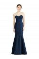 Affordable Long Mermaid Full Length Strapless Satin Bridesmaid Dress UK