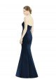 Affordable Long Mermaid Full Length Strapless Satin Bridesmaid Dress UK