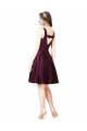 Affordable Classic Cocktail Knee Length Satin Bridesmaid Dress / Prom Dress with V Back and Bow Detail UK