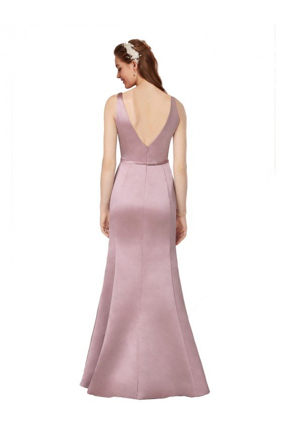 Affordable Sexy Formal Satin Bridesmaid Dress / Prom Dress with Side Cutouts UK