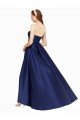 Affordable High Low Strapless Formal Satin Bridesmaid Dress / Prom Dress with Pockets UK