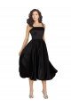 Affordable Short Cocktail Length Square Neck Satin Bridesmaid Dress / Prom Dress with Beading UK