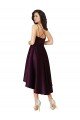 Affordable Elegant High Low Satin Bridesmaid Dress / Prom Dress with Criss Cross Back UK