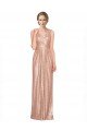 Affordable Draped V-Neck Striking Sheath Floor Length Formal Sequin Bridesmaid Dress / Prom Dress UK