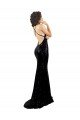 Affordable Sleek Fishtail Shaped Open Back Formal Sequin Bridesmaid Dress / Prom Dress UK