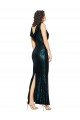 Affordable V-Neck Full Length Formal Sequin Bridesmaid Dress / Prom Dress with Draped Back UK