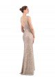 Affordable Faux Surplice V-Neck Slim Formal Sparkling Sequin Bridesmaid Dress / Prom Dress UK