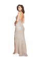 Affordable Ruched Back Mermaid Formal Sparkling Sequin Bridesmaid Dress / Prom Dress with Beaded Spaghetti Straps UK