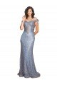 Affordable Off the Shoulder Sweetheart Neckline Formal Sequin Bridesmaid Dress / Prom Dress with Thigh High Slit UK