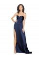 Affordable Knotted Sweetheart Formal Silky Satin Bridesmaid Dress / Prom Dress with High Side Split UK