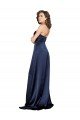 Affordable Knotted Sweetheart Formal Silky Satin Bridesmaid Dress / Prom Dress with High Side Split UK