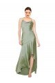 Affordable Formal Silky Satin Bridesmaid Dress / Prom Dress with Bias Cut Skirt UK