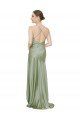 Affordable Formal Silky Satin Bridesmaid Dress / Prom Dress with Bias Cut Skirt UK