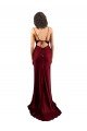 Affordable Cowl Neck Long Criss Cross Open Back Formal Silky Satin Bridesmaid Dress / Prom Dress UK