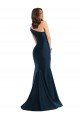 Affordable Bias-Cuff One Shoulder Formal Silky Satin Mermaid Bridesmaid Dress / Prom Dress with Side Slit UK